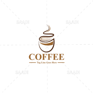 coffee logo design Coffee Cup with Flame Logo