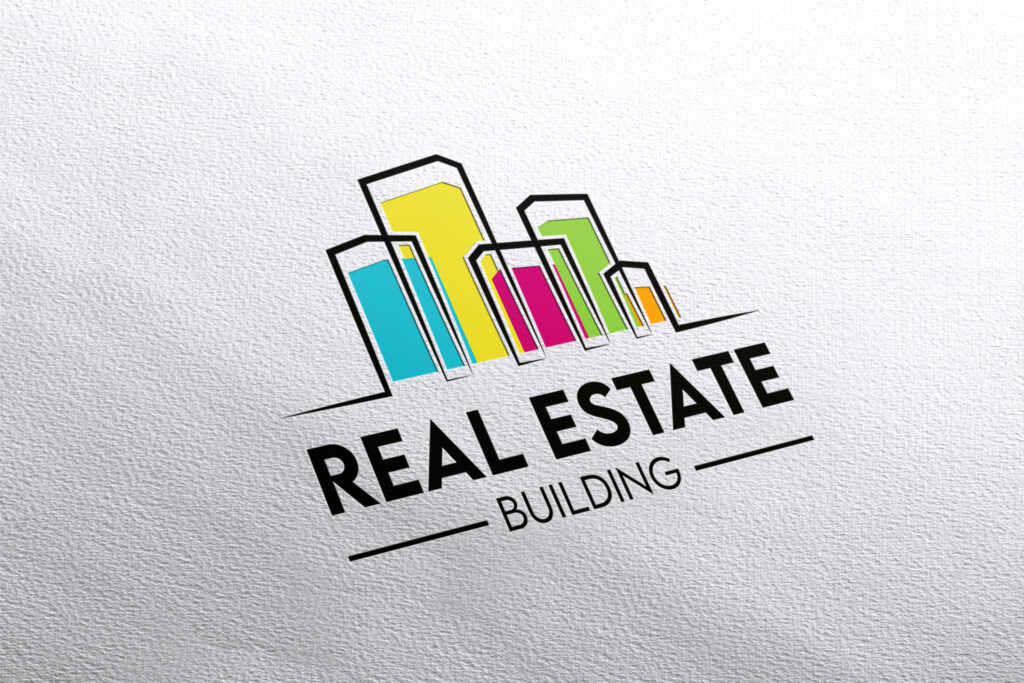 real estate logo colorful building logo
