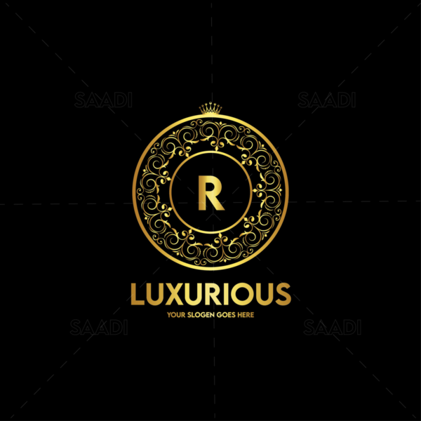 Round Luxury Logo Royal Luxury Logo Floral Luxurious logo car logo Royal Luxury Logo Floral hotel brand restaurant barber boutique businesses Royal Luxury Logo Floral
