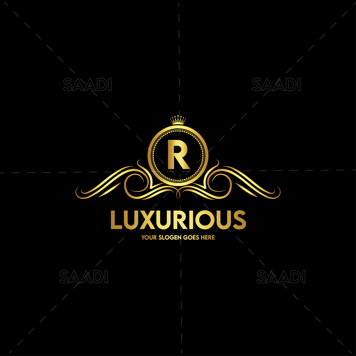 Luxury Royal Logo Design Vector Stock Vector by ©ivazyah.art 299104314