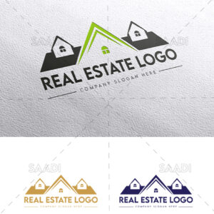 real estate logo home logo with green color